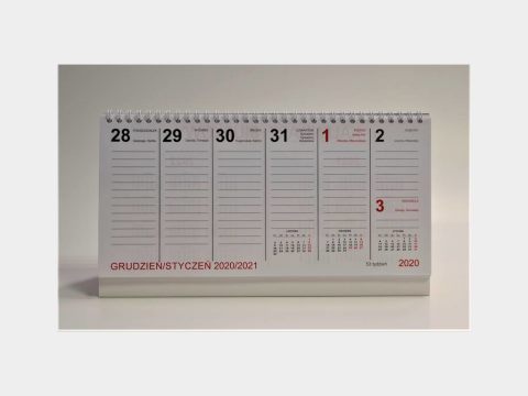 kalendarz biurkowy kalendarium wykonany przez MILA Druki.