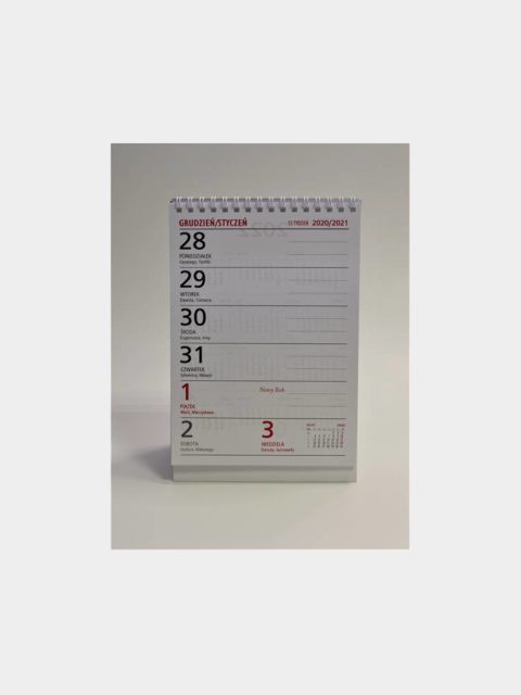 kalendarz biurkowy kalendarium wykonany przez MILA Druki.